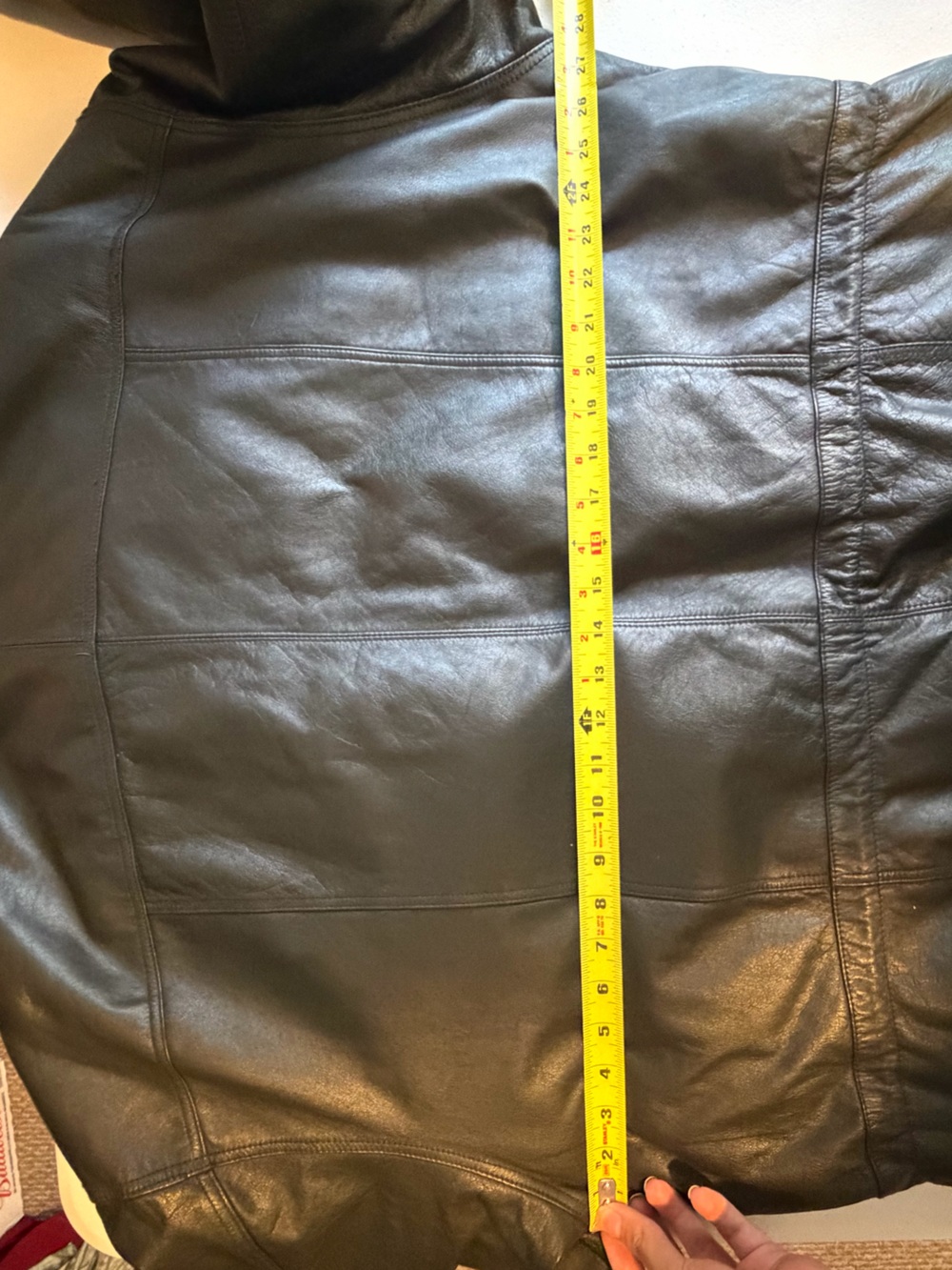 Vintage Black Leather fall Winter Jacket Coat Mens size XL 1990s grunge slouchy - Picture 16 of 16